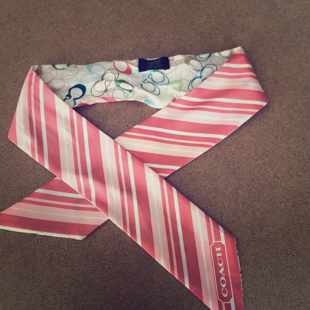 Coach silk skinny scarf